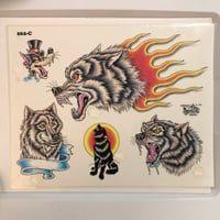 Image 1 of 1993 Official Tattoo Brand production wolf sheet 262-c