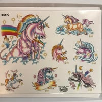 Image 1 of 1994 Official Tattoo Brand production unicorn sheet 332-c