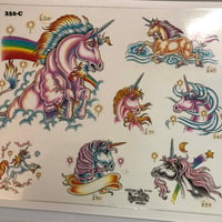 Image 2 of 1994 Official Tattoo Brand production unicorn sheet 332-c