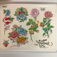 Image 1 of 1995 Official Tattoo Brand production rose sheet 473-c