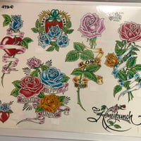 Image 2 of 1995 Official Tattoo Brand production rose sheet 473-c