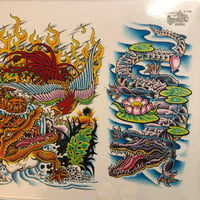 Image 2 of 1998 Official Tattoo Brand production flash alligator sheet 755-c