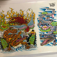 Image 4 of 1998 Official Tattoo Brand production flash alligator sheet 755-c