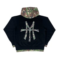 Image 2 of BLK/CMO Crewneck-Pullover