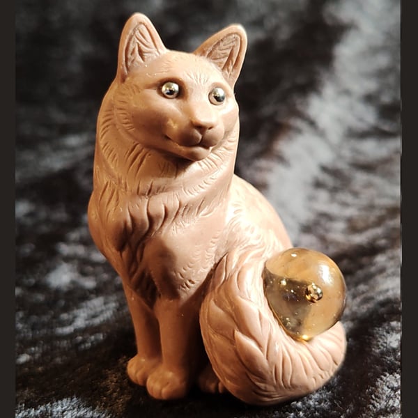 Image of PREORDER Majesty - Longhair Cat Altar Figurine