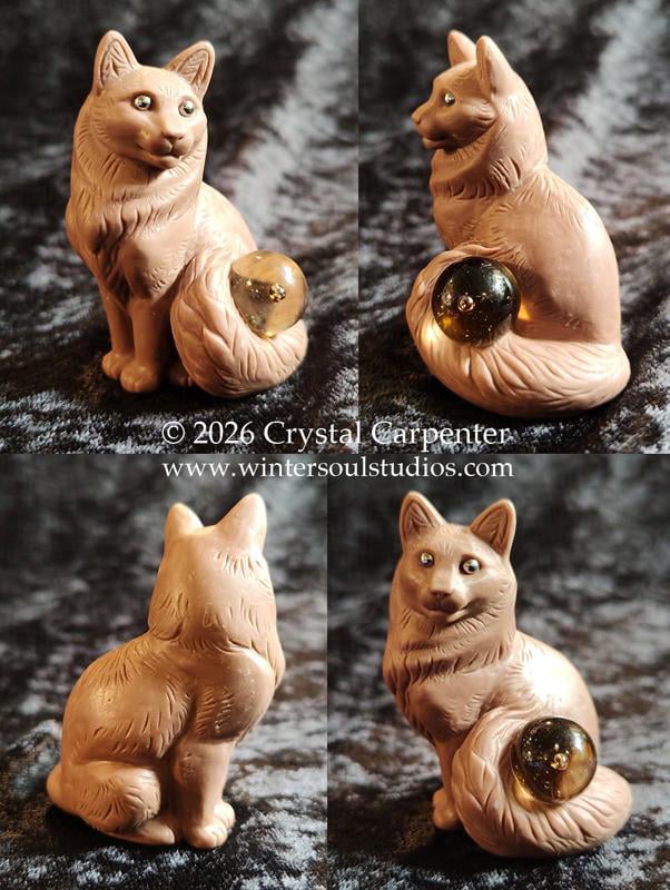 Image of PREORDER Majesty - Longhair Cat Altar Figurine