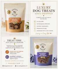 Image 2 of Premium Gluten-Free Dog Treat bundle | blueberry oatmeal & peanut butter pumpkin treats