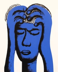 Blue Frustration Screenprint 