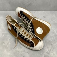 Image 1 of VEGANCRAFT camel canvas hi top sneaker shoes made in Slovakia 