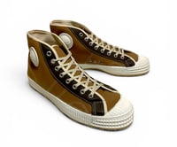 Image 3 of VEGANCRAFT camel canvas hi top sneaker shoes made in Slovakia 