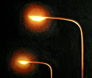 Image of Lantaarnpalen Bij Nacht 8