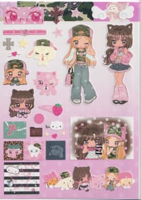 Image 2 of I♡Camo~ sticker sheet  