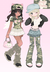 Image 1 of Camo Die-cut sticker set 