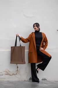 Image 3 of Large handmade shopping bag - Brown