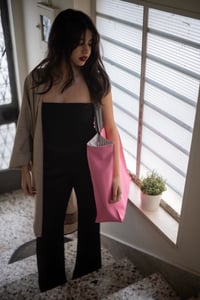 Image 3 of Large handmade shopping bag - pink
