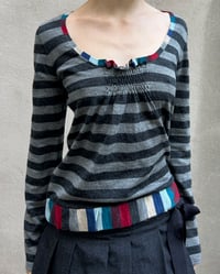 Image 1 of MARC JACOBS GREY STRIPED TOP