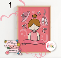 Image 1 of Personalised Ballerina Name Print
