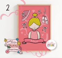 Image 2 of Personalised Ballerina Name Print