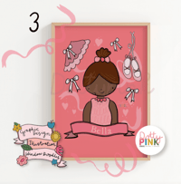 Image 3 of Personalised Ballerina Name Print