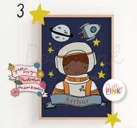 Image 3 of Personalised Astronaut Name Print
