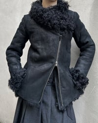 Image 1 of BLACK SHEEPSKIN LEATHER JACKET NO. 2