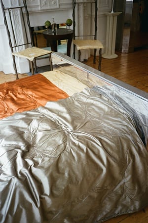 Image of Silk patchwork quilt