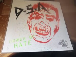Image of D.S.A - Songs Of Hate LP Limited Stencilled Cover and LIGHT BLUE Vinyl