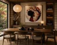 Image 4 of Crimson Bloom Profile – Black Girl Wall Art Digital Downloa