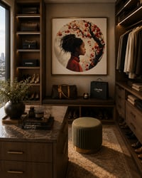 Image 5 of Crimson Bloom Profile – Black Girl Wall Art Digital Downloa