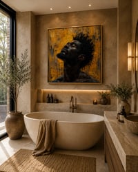 Image 2 of Golden Soul – Abstract Black Man Portrait Digital Download