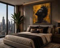 Image 4 of Golden Soul – Abstract Black Man Portrait Digital Download