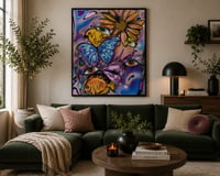 Image 1 of Butterfly Mind – Surreal Abstract Face Wall Art Digital Download