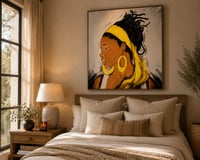 Image 1 of Golden Grace – Black Woman Portrait Digital Download