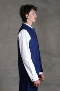 Image 5 of Clayton Gilet linen - French Blue 