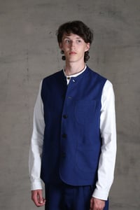 Image 15 of Clayton Gilet linen - French Blue 