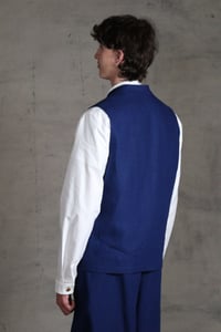 Image 7 of Clayton Gilet linen - French Blue 