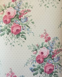 Authentic vintage wallpaper: 1990s Vintage Sanderson Wallpaper Roll - Pemberley Chintz Cottagecore Floral 80s - (Single Rolls) – main image