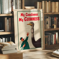 Image 3 of Guinness Ostrich Poster – Vintage Beer Advertisement Print (1939) – Retro Pub Wall Art
