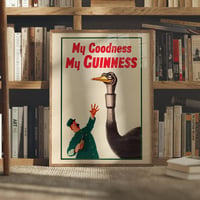 Image 5 of Guinness Ostrich Poster – Vintage Beer Advertisement Print (1939) – Retro Pub Wall Art