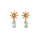 Image 1 of Pendientes Mini Dalia Naranja 