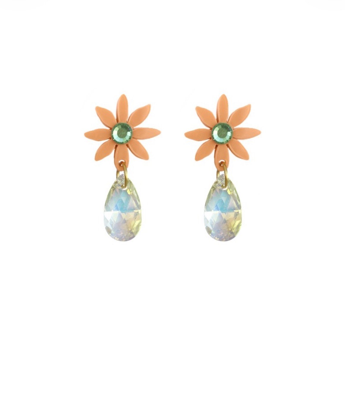Image of Pendientes Mini Dalia Naranja 
