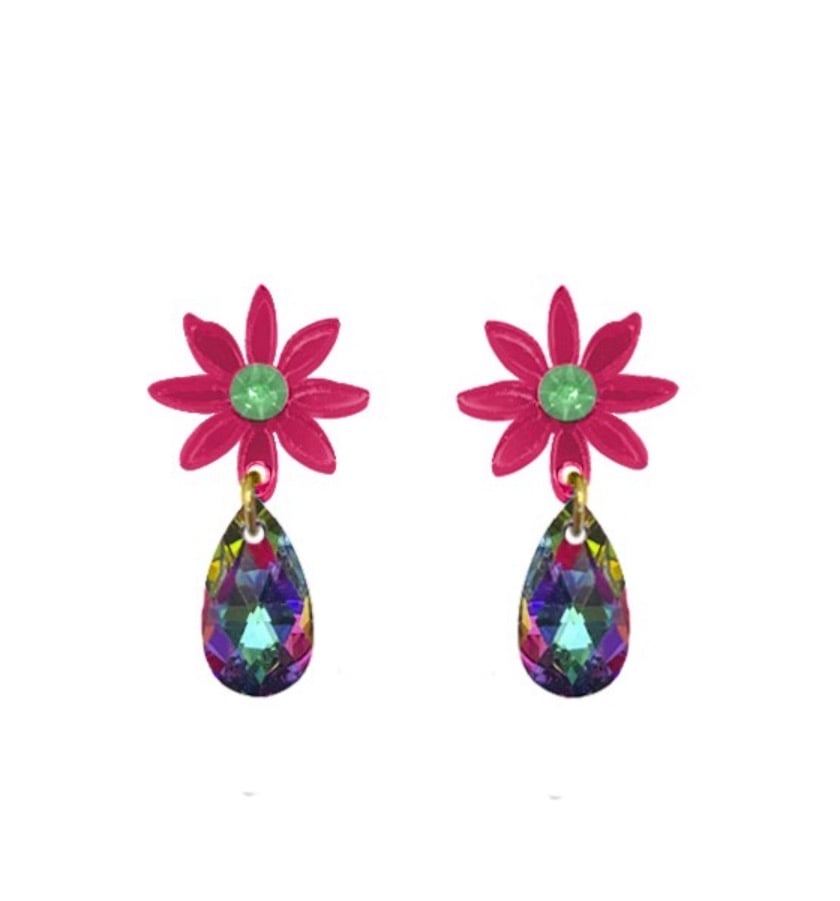 Image of Copy of Pendientes Mini Dalia Naranja 