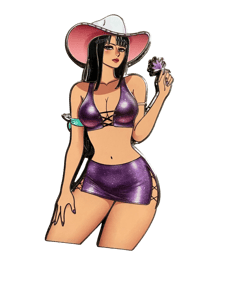 Cow Girl Enamel Pin