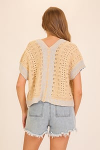 Image 5 of Coastal Breeze Tie-front Knit Top