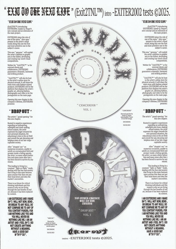 Image of " CXMCXRDXR " A2 print . 