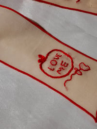 Image 4 of Love Me embroidered hair ribbon