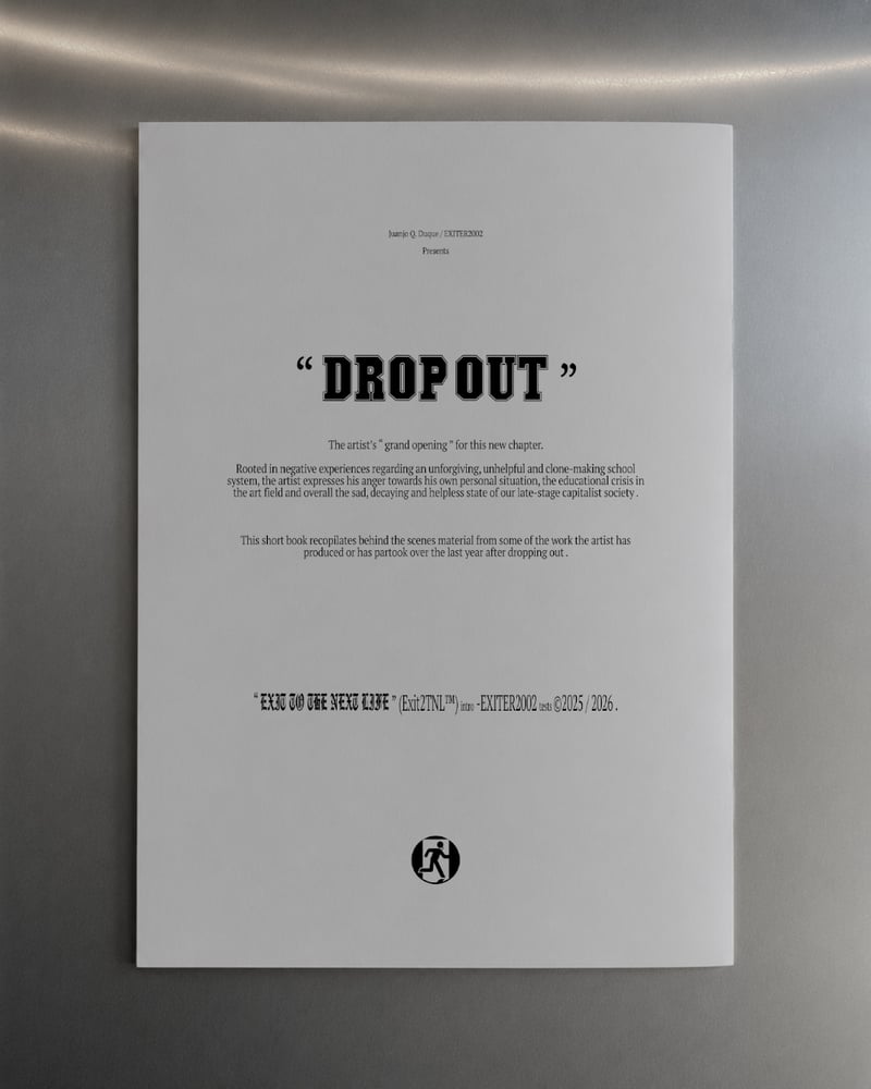 Image of " DROP OUT " Short Book, A4 .