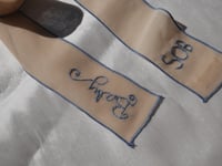 Image 3 of Baby blue embroidered hair ribbon