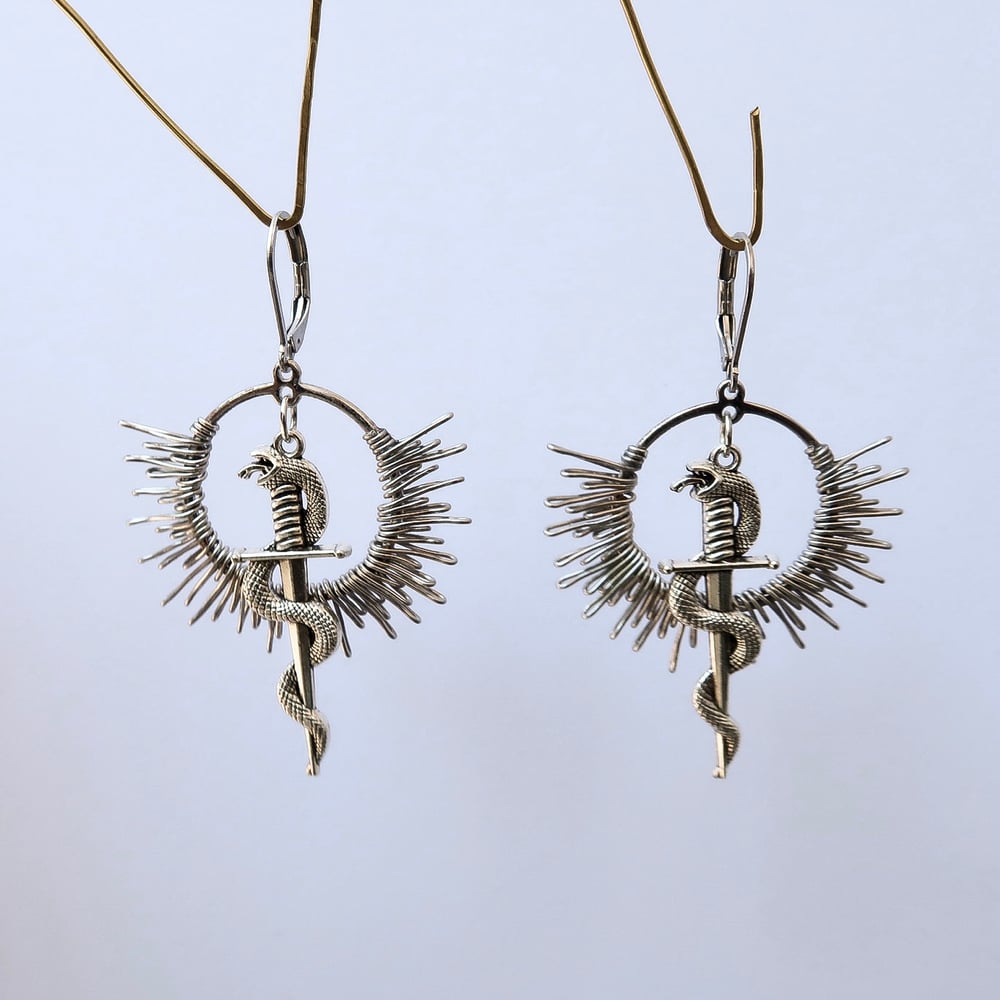 Image of Serpent Halo Earrings