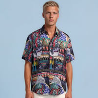 Image 1 of Camisa mosaico étnico